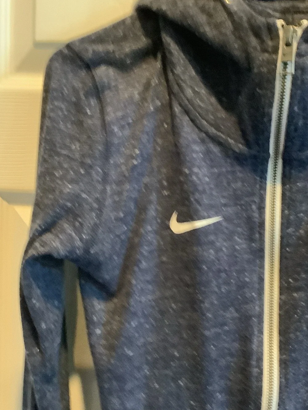 Nike Navy UNC Tar Heels Heather Full-Zip Hoodie with Carolina Logo